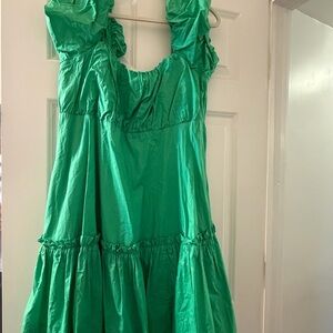 Lilly Pulitzer Emerald Green Ruffle Tiered Dress